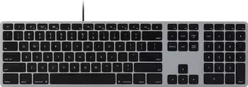 Matias Aluminum Wired Keyboard for Mac, USB, QWERTY US, space grau (FK318CB)