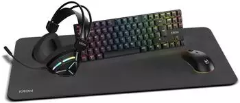 Krom Gaming Klass Gaming-Set 4-in-1 TKL RGB, mechanisch, 7200 DPI