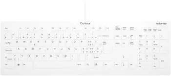 Active Key AK-C8112 Medizinische Tastatur, kabelgebunden, wischdesinfizierbar, 105 Tasten (AK-C8112-U1-W/CH)