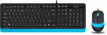 A4Tech F1010 Tastatur & Maus Set, türkisch, 1600DPI, schwarz/blau (F1010 Q USB BLUE)