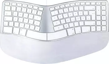 Matias Sculpted Ergonomic Wired Keyboard f&uuml;r Mac, QWERTZ, silber/wei&szlig; (FK313-DE)