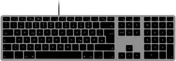 Matias Aluminum Wired Keyboard f&uuml;r Mac, QWERTZ, space grau (FK318CB-DE)