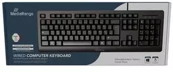 MediaRange Tastatur USB 2.0, kabelgebunden, QWERTY IT, schwarz (MROS109-IT)