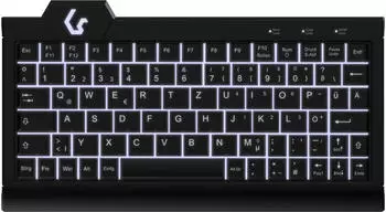 Keysonic KSK-3010ELC Super Mini-Tastatur beleuchtet, UK-Layout (61023)