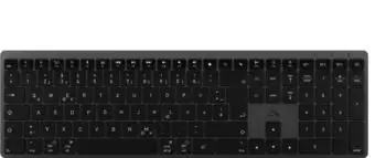 Alogic Hush Full Size Tastatur kabellos, beleuchtet, schwarz, DE (HKH3ZBK-DE)