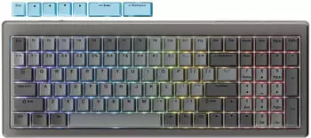 Ducky Cushion 98 Nickel (Shush Green Switch) (US)