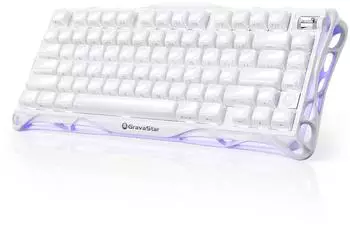 GravaStar Mercury K1 mechanische Gaming-Tastatur 75% kabellos, RGB, 8000mAh (GS K1)