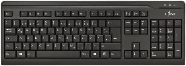Fujitsu Value Tastatur USB Schwarz englisches und turkmenisches Layout 1,8m USB Leitung.