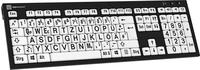 LogicKeyboard XL Print Nero PC Slim Line white on black (DE)