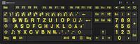 LogicKeyboard XL Print NERO PC Slim Line Yellow on Black DE