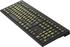 LogicKeyboard XL Print NERO PC Slim Line Yellow on Black DE
