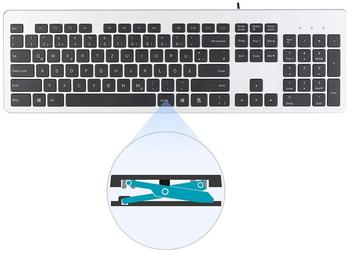 GeneralKeys USB-Voll-Tastatur, Super-Slim mit Scissor-Tasten, Ziffernblock, flach (Tastatur mit deutschem Tastaturlayout)