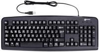Geemarc KBSV3_BLK_GE USB Tastatur Deutsch, QWERTZ, Windows&reg; Schwarz Extragro&szlig;e