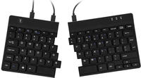 R-Go Split Ergonomische Tastatur, QWERTY (US), schwarz, drahtgebundenen - Tastatur -