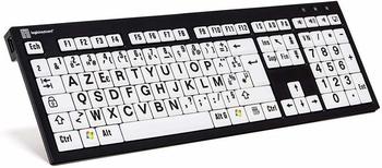 LogicKeyboard XL Print NERO PC Slim Line Black on White Keyboard FR (LKB-LPBW-BJPU-FR)
