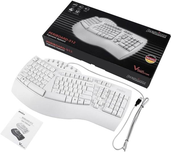 Tastatur (kabelgebunden) Ausstattung & Bewertungen Perixx Periboard 512 DE