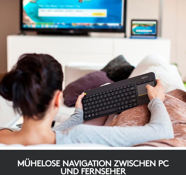 Logitech K400 Plus Wireless Touch Tastatur (black) NL