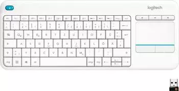 Logitech K400 Plus Wireless Touch Tastatur (wei&szlig;) DE