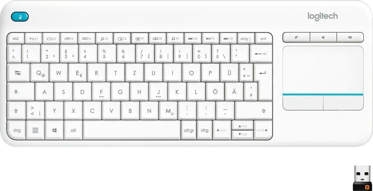 Logitech K400 Plus Wireless Touch Tastatur (weiß) DE Test TOP Angebote ab  33,19 € (Juni 2023)