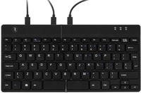 R-GO Tools Split USB Tastatur Nordisch, QWERTY Schwarz Flexibel, Ergonomisch