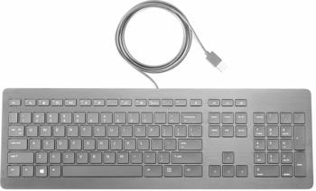 HP Premium USB-Tastatur - Tastaturen (Standard, Verkabelt, USB, Membran-Schlüsselschalter, Schwarz)