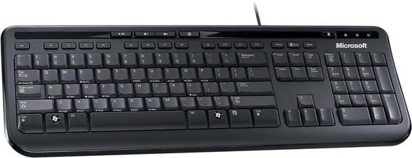 Kabel Tastatur Ausstattung & Bewertungen Microsoft Wired Tastatur 600 (schwarz)(DE)