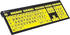 LogicKeyboard XL Print NERO PC Slim Line Black on Yellow DE