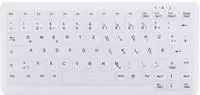 Active Key AK-C4110F-FU1-W/GE Kabellos, Funk Hygiene-Tastatur Deutsch, QWERTZ Wei&szlig;