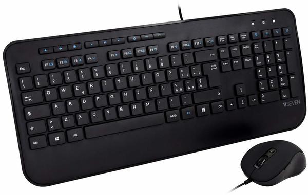 V7 USB Keyboard with Palm Rest and Ambidextrous Mouse Combo (IT)
