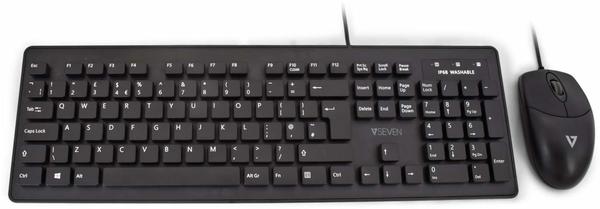 V7 IP68 Washable Antimicrobial Keyboard and Mouse Combo (IT)