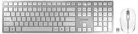 CHERRY JD-9100EU-1 Kabellos, Funk Tastatur, Maus-Set US-Englisch, QWERTY Wei&szlig;