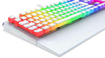 SPC Gear GK650K Omnis Kailh Red RGB Onyx White Pudding Edition – Ergonomisches Design und Komfort