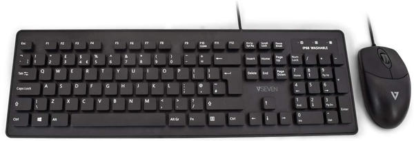 V7 IP68 Washable Antimicrobial Keyboard and Mouse Combo (UK)