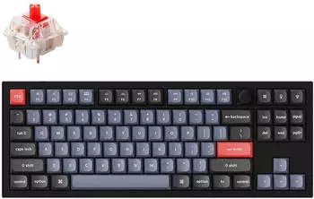 Keychron Q3 Knob Alu Frame Hot-Swap (Gateron G Pro Red) (DE) Black