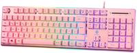 Deltaco Gaming Tastatur USB, RGB, pink, PK75