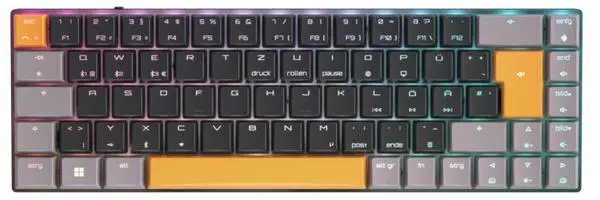 CHERRY MX-LP 2.1 Compact Wireless, draadloos gamingtoetsenbord met 68 toetsen, Franse lay-out (AZERTY), RGB-achtergrondverlichting, mechanische schakelaars, MW LOW PROFILE SPEED, wit