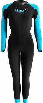 Cressi Karua Lady Monopiece Wetsuit 3/2mm türkis/schwarz
