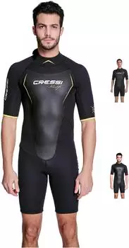 Cressi Altum Man 3MM Shorty Wetsuit schwarz/gelb
