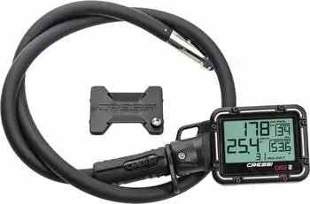 Cressi Digi 2 Digitale Konsole mit Tiefenmesser, schwarz