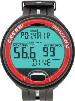 Cressi Donatello Tauchcomputer nitroxfähig, schwarz/rot