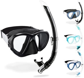 Cressi Fiji + Gamma Schnorchel-Kombiset black/black
