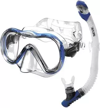 Seac Boss Dry Schnorchelset, Silikon, mit Dry-Top-System (0890101160000A)