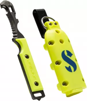 Scubapro JAWZ Ti Tauchmesser, gelb/schwarz (32.225.001)
