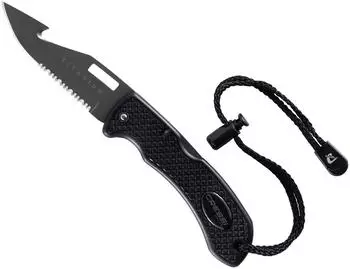 Cressi Chaku Knife Titan, schwarz, faltbares Tauchmesser (RC570072)