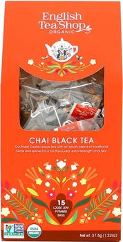 English Tea Shop Schwarzer Tee Chai 15 Teebeutel