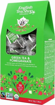 English Tea Shop Grüner Tee Granatapfel Fairtrade 15 Teebeutel