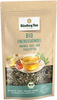 Bünting Tee Bio Energiebündel Ingwer Chili und Eukalyptus 80g loser Tee