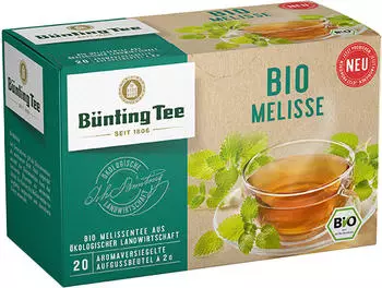 Bünting Tee Bio Melisse 20 Tassenbeutel 40g