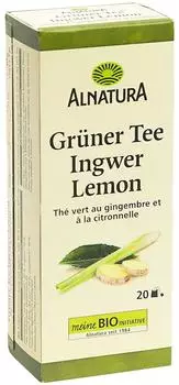Alnatura Bio Gr&uuml;ner Tee Ingwer Lemon 30g