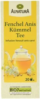Alnatura Bio Fenchel Anis K&uuml;mmel Tee 45 g